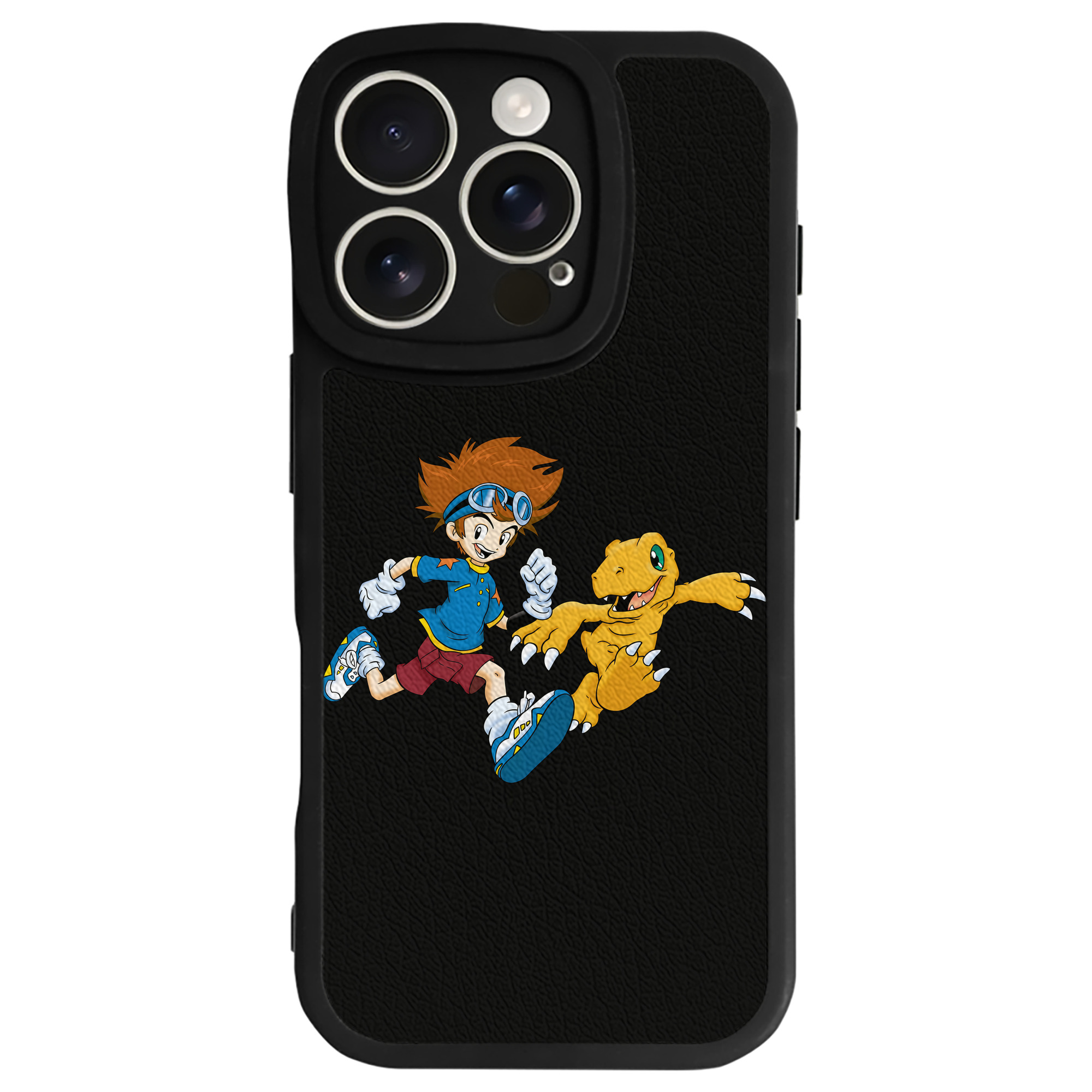 （画像用） Digimon デジタルモンスター/デジモン 【iPhone 16シリーズ対応】シリコンスマホケース（レザー調） 材質：シリコン
